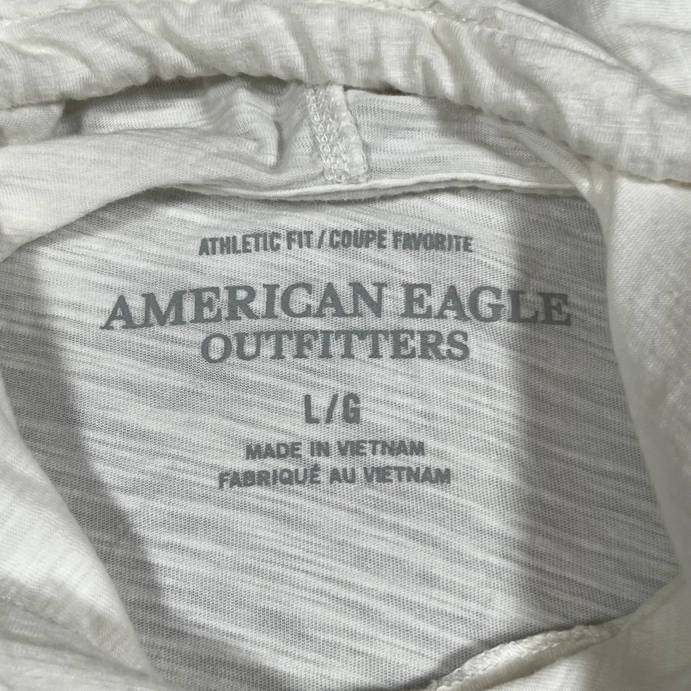 American Eagle Outfitters Hoodie Sweatshirt Mens Large White CA 77 Y2K Graphic - Picture 4 of 7